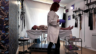 Mistress Inanna Performs Sadistic Urethral Sounding Surgery on Segufix Bound Patient. Roleplay, Medical Fetish Part 2