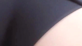 Her Black Panties and Beautiful Ass Make Me Hard Without Me Having to Use My Hands