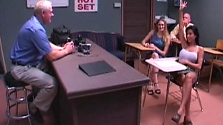 Blonde and Brunette MILFs in Wild Foot Fetish Orgy