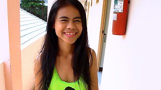 Super tiny Asian Thai MILF picked up in a mall for horny sex