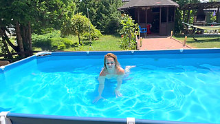 Dildo Fuck and Dildo Blowjob While Holding My Breath Underwater in Pool