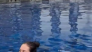 Outdoor Bikini Tease, Big Boobs Flashing