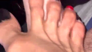 Daddy Cums on Melove Sexy Small Feet