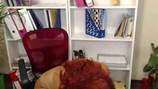 Hot Redhead loves masturbating with her Lush