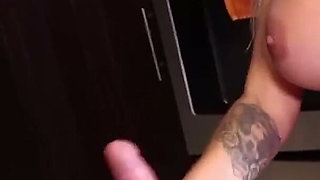 Blondie Bombshell's Stepson Fantasy Teasing Blowjob While Hubby Is Gone