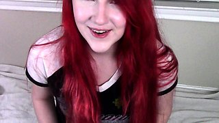 Horny amateur web cam teen girl takes a toy deep inside