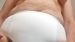 Mom in Big White Panties