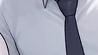 Waifu Amateur Teen POV - Office Swimwear Tease & Close-up Boss Blowjob