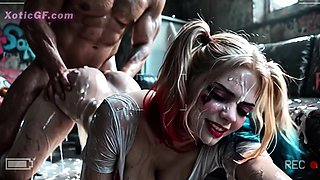 Harley Quinn Bathing in Sperm after Massive Creamy Loads (AI