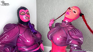 Pink and Purple Latex Layers
