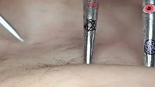 Dangerous Extremely Long Nails Scratch His Stomach and Dick, Sharp Teeth Bite His Foreskin, Insert a Nail Into His Pee Hole