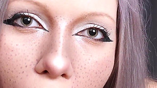 Succubus Sucks Liters of Sperm From a Dragon Dildo - Deep Throat!