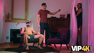 Vip4k. insane friends doing porn teasing for a cuckold