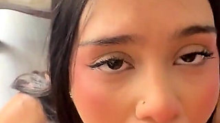 Beautiful Girl with Perfect Body and Tight Pussy Gives Her Ass to Her Husband's Best Friend While the Cuckold Works
