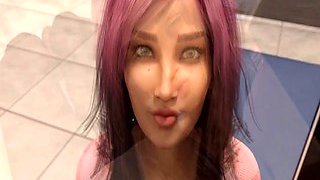 3D hentai with a big booty and big boobs