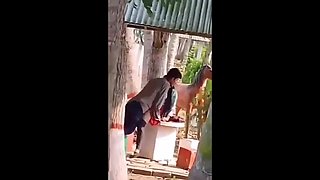 Indian Bhabhi Globes Inhaling and Plowing In kitchen