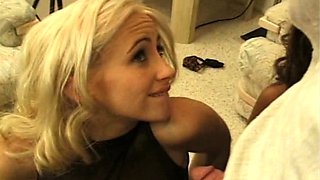 Hot amateur redhead wife gives great blowjob pt1