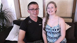 Blonde Teen Julia Fingering and Cumshot in German Casting HD
