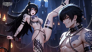 Goth Girl Bound by Vampire Lord - BDSM Monster Hentai 1