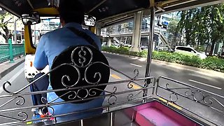 Busty but petite Thai MILF amateur amazing sex with a Farang