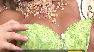 Blonde Lesbians Lick and Finger Passionately