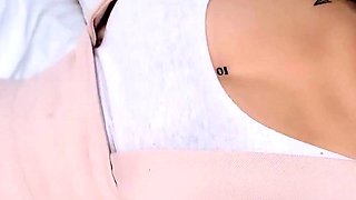 Close up Asian sex scene with cunt around her dick