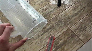 Extreme Long Distance - Powerful Pee Flow From a Full Bladder - Measuring the Distance of Urination