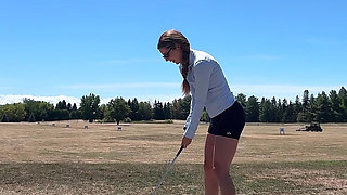 Public Orgasm at the Driving Range
