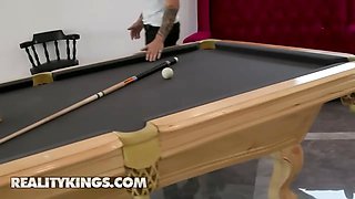 Reality kings - jiggish lila hayes uses her body to seal the deal and gets her rack tittyfucked on the pool table