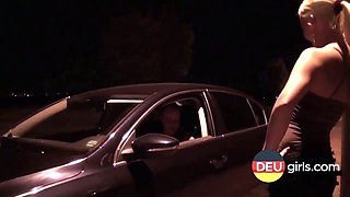 German Amateur Blonde Public Doggy Style Threesome