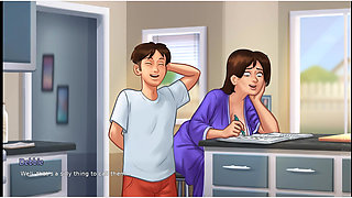Summertime saga - gameplay - roleplay - Debbie shower and nipple slips