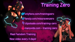Training Zero Miss Raven on the Fucking Machine Femdom Tease & Denial Orgasms