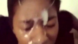 Ebony Amateur's Massive Facial