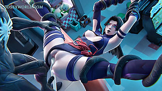 The Misunderstanding: Psylocke X Venom (3D Anime Porn)