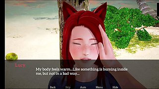 Hentai visual novel game with big natural tits and erotic stories