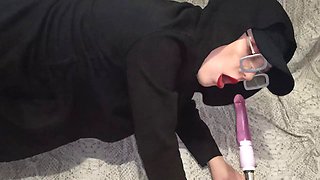 Horny Lesbian Teen Rides New Machine