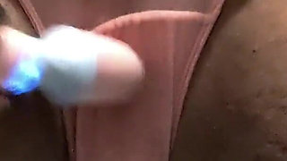 Pleasuring My Pussy with Big Dildo and Clit Vibrator