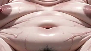 Fat BBW Hairy Bush Masturbation - Wet Hairy Pussy Rubbing & Creamy Orgasm