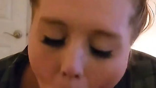 Goodlooking Girl with Good Throat Swallows