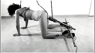 Subspace: Part 2/3 Sub Train - Neck Tie, Gag Ball, Anal Hook, Magic Wand Bondage On Her Knees