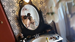 Stepmom Teach Stepdaughter 3some with Bwc