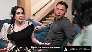 MODERN-DAY SINS - Pregnant Wife Gets Horny While Watching Hubby Cheat With The Prenatal Instructor