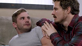 Brunette beauty wants to get fucked by two beefcakes