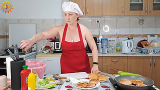 Behind the Scenes: Eating Burgers Naked in my Kitchen