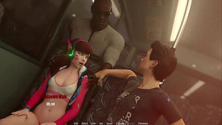 Overwatch XXX - Fucking Overwatch D.va in his room - D.va route
