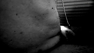 long masturbation. solo man. hard af. edging and exploding in the end - b&w recording