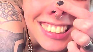 Nose Fetish Cute Goth Rubs Your Cock All Over Her Button Nose Pig Nose Flaring JOI Cum Inside My Nose