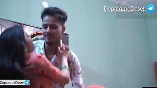 Cute Indian couple delivers passionate fetish striptease