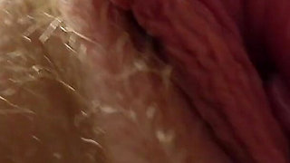 Big Labia Pussy Spreading and Rubbing From Below Closeup