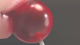 2b Nier Automata - Lollipop Pussy Rub & Big Dick Cumshot - Rule34 3D Animation